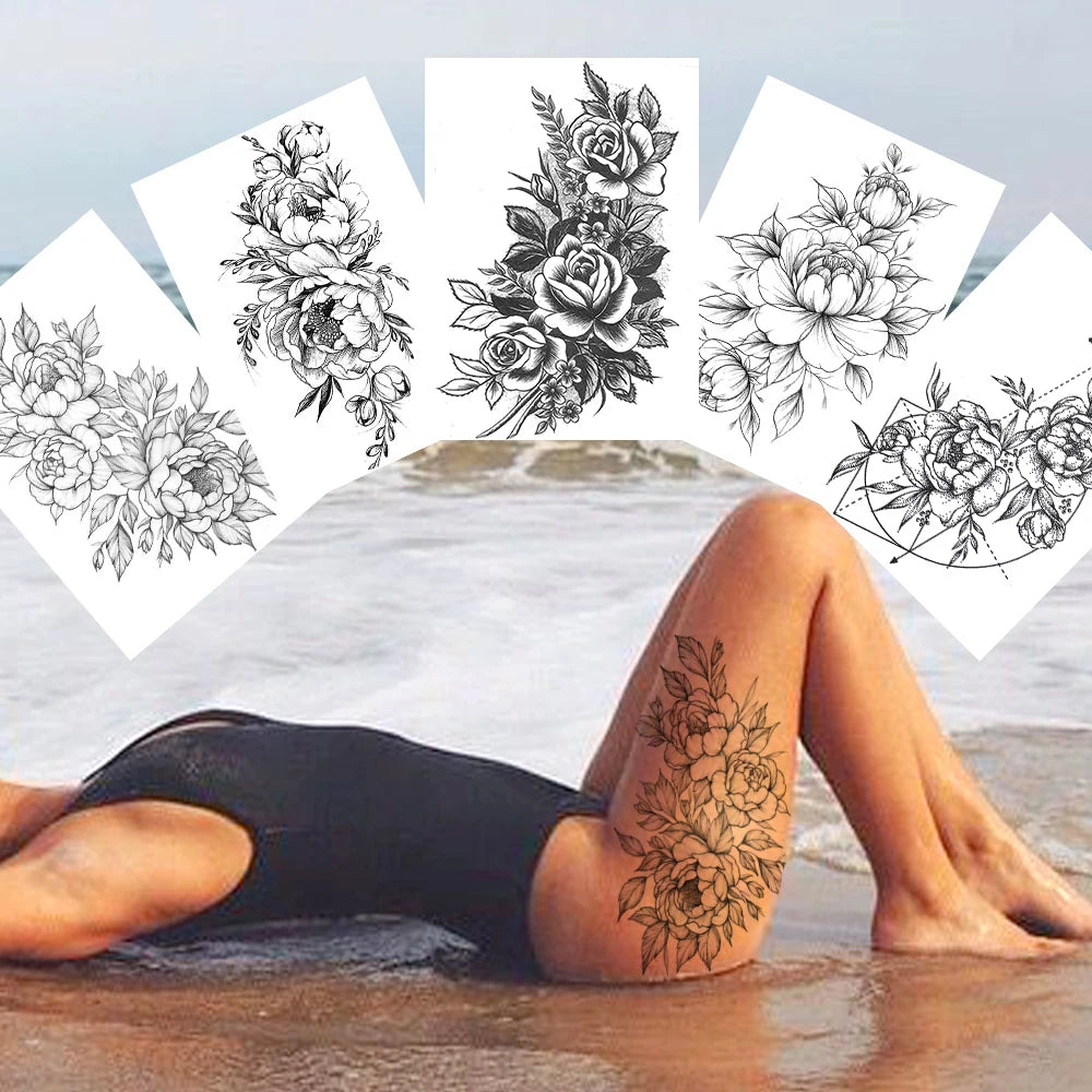Large Temporary Water-proof Tattoos For Women
