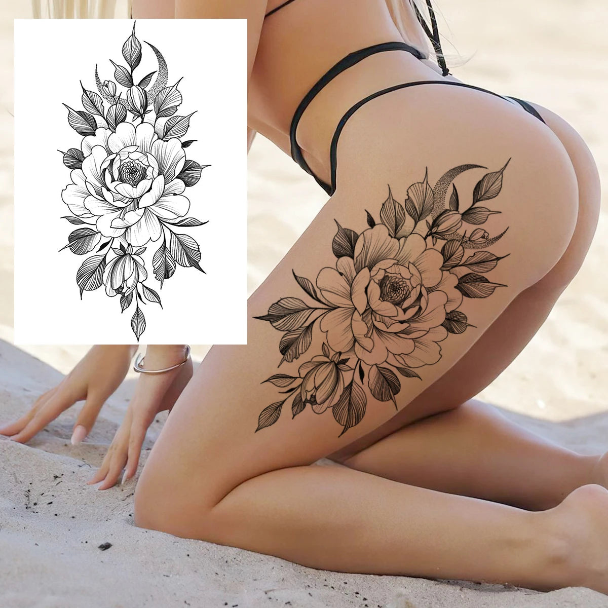 Large Temporary Water-proof Tattoos For Women
