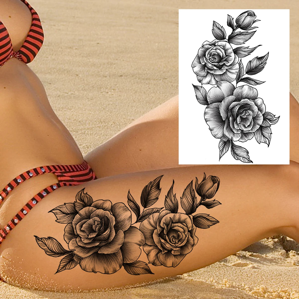 Large Temporary Water-proof Tattoos For Women