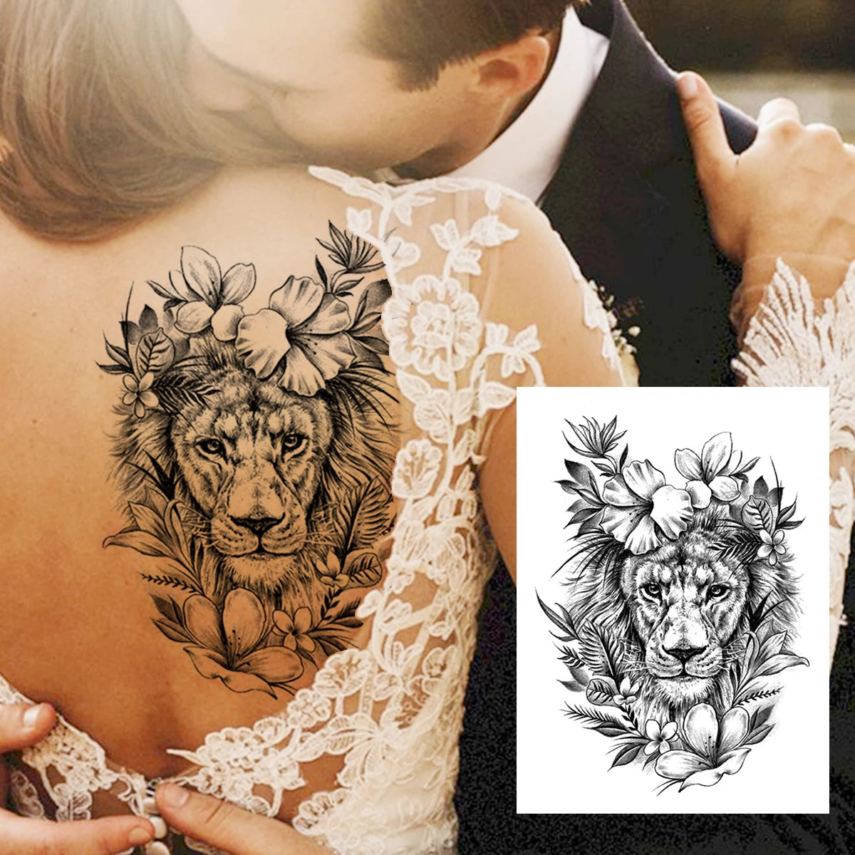 Large Temporary Water-proof Tattoos For Women