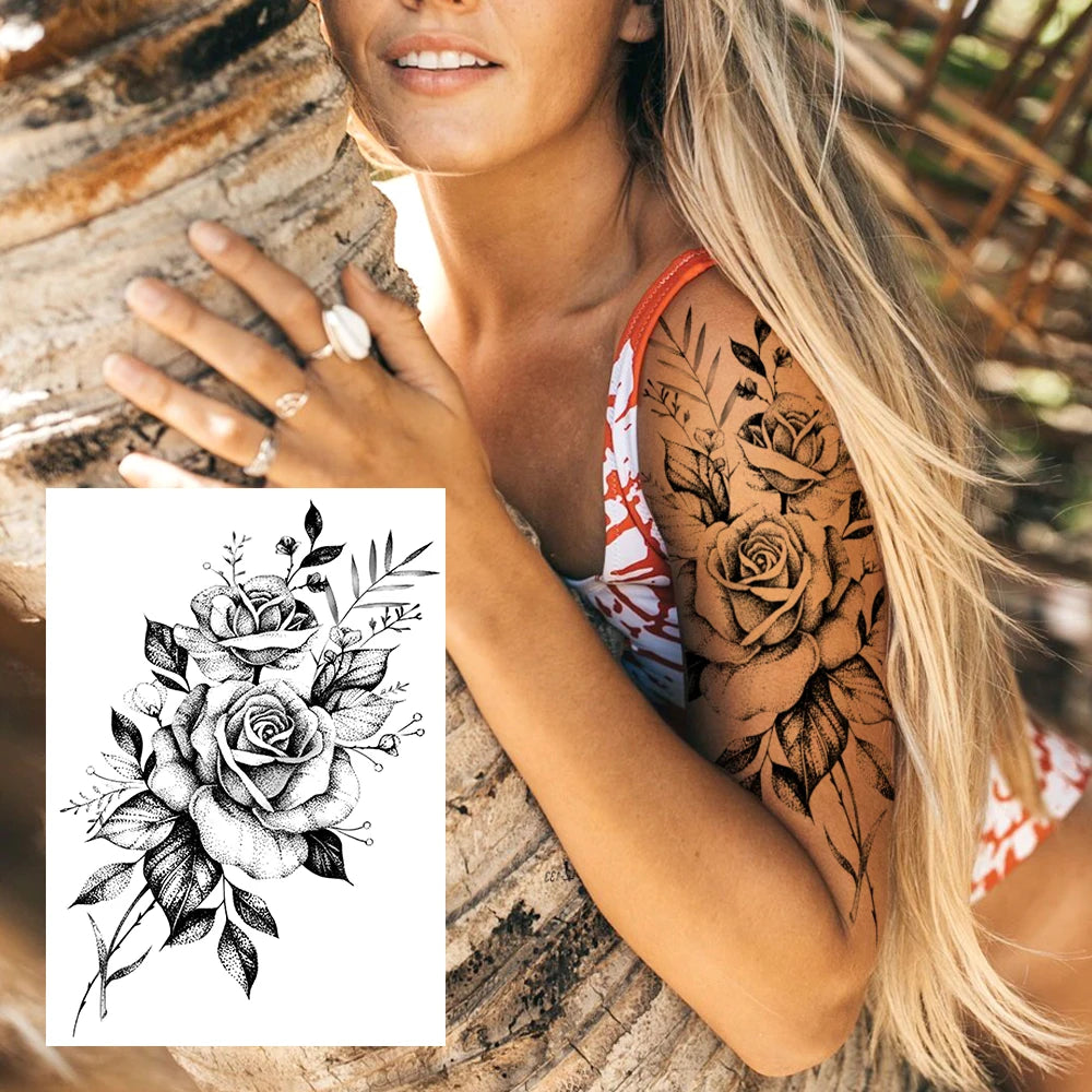 Large Temporary Water-proof Tattoos For Women