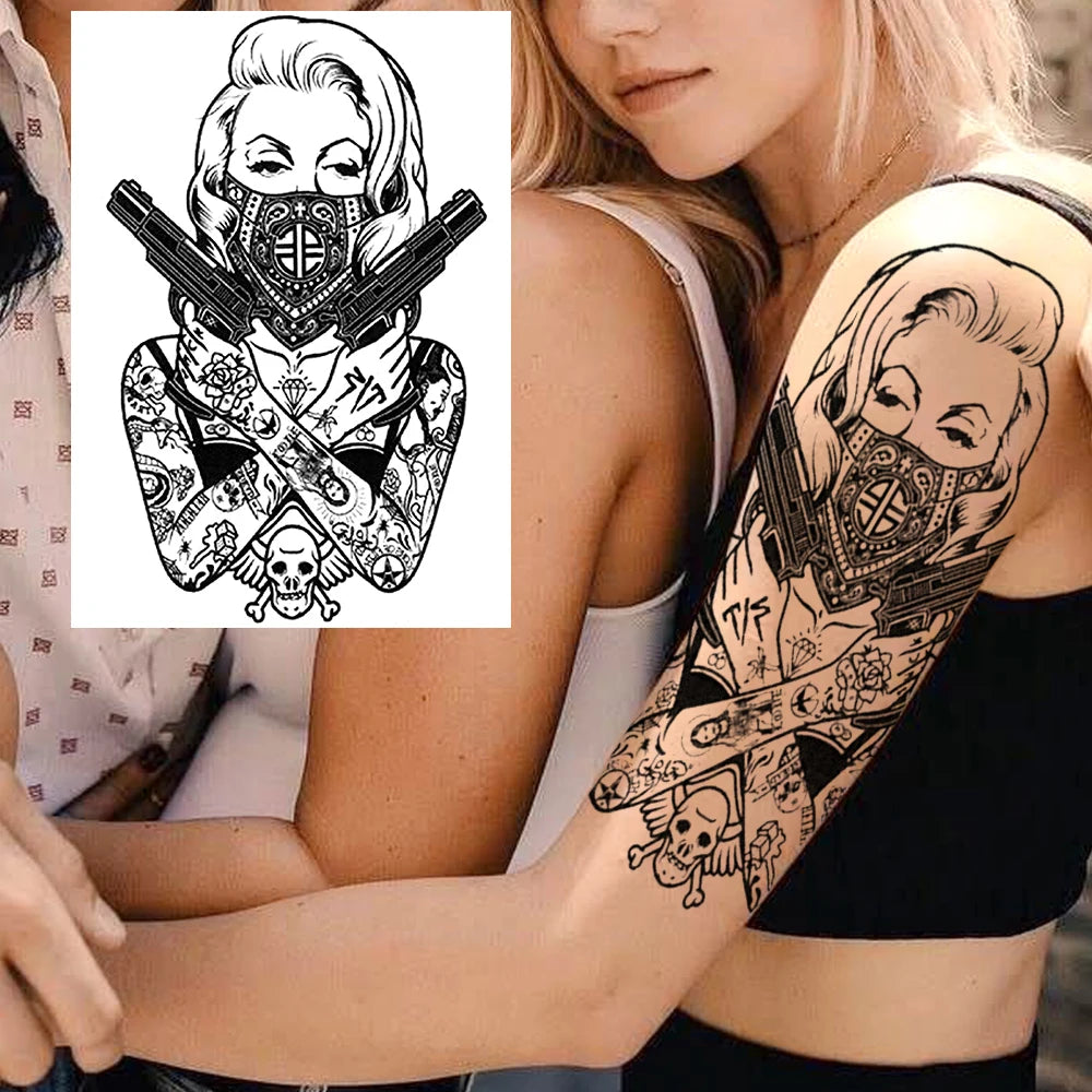 Large Temporary Water-proof Tattoos For Women