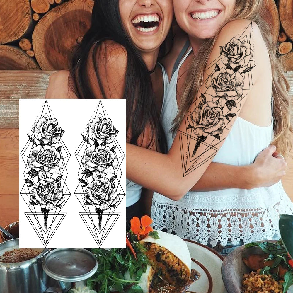 Large Temporary Water-proof Tattoos For Women