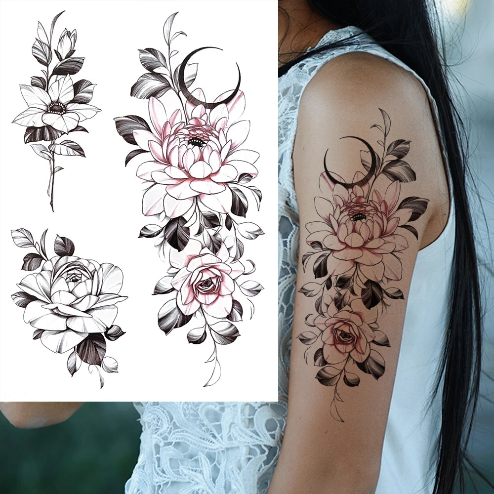 Large Temporary Water-proof Tattoos For Women