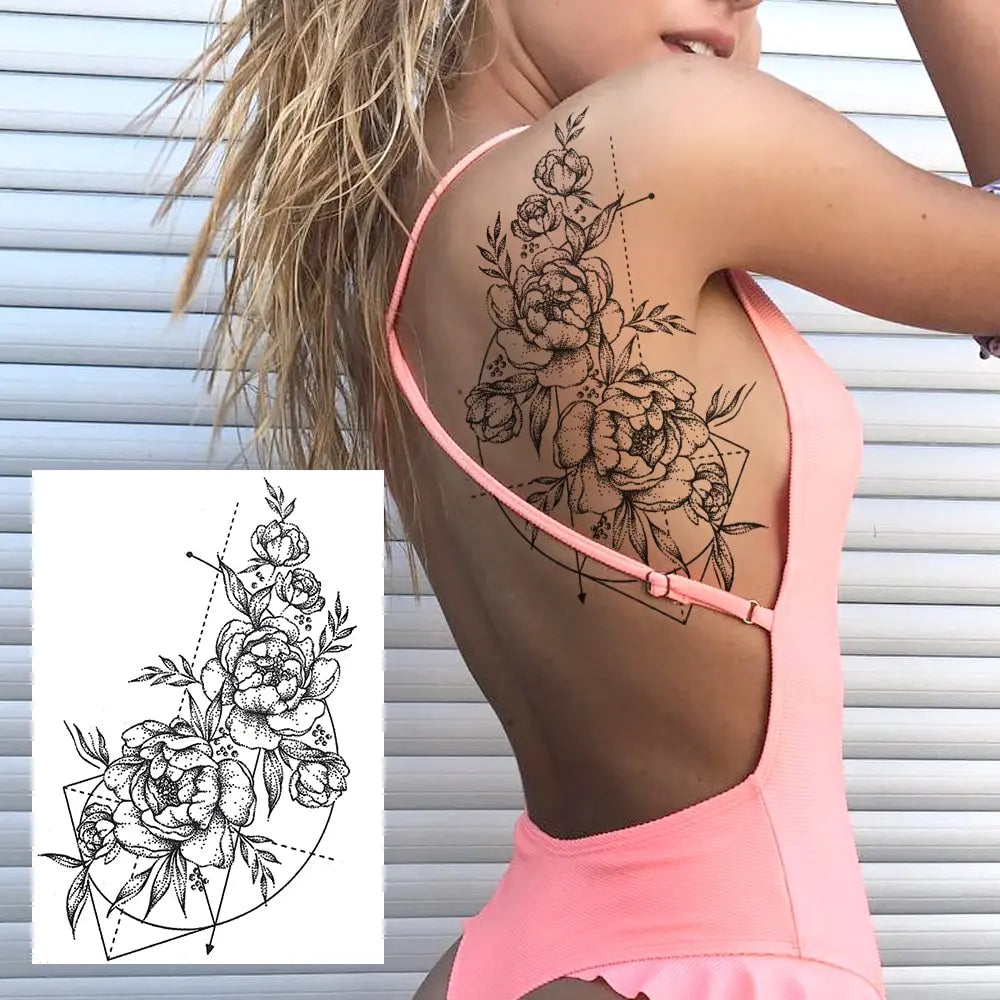 Large Temporary Water-proof Tattoos For Women