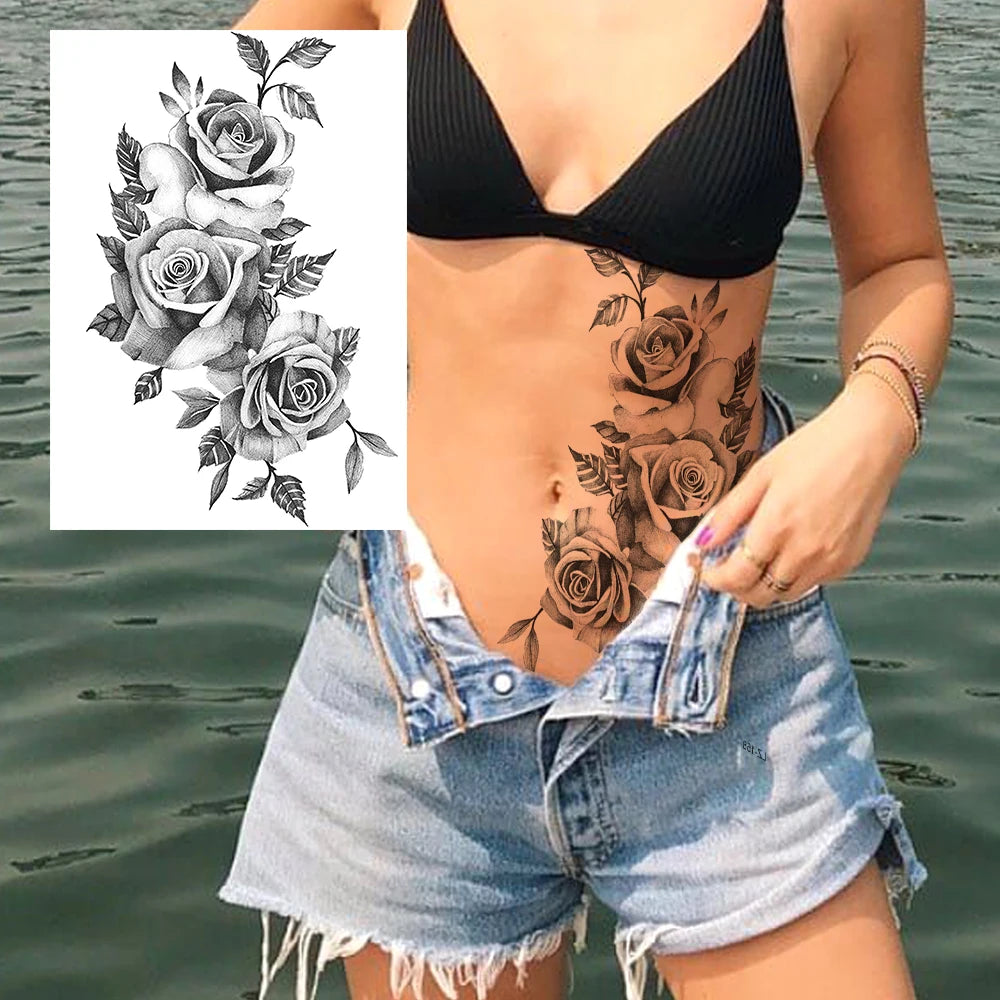 Large Temporary Water-proof Tattoos For Women