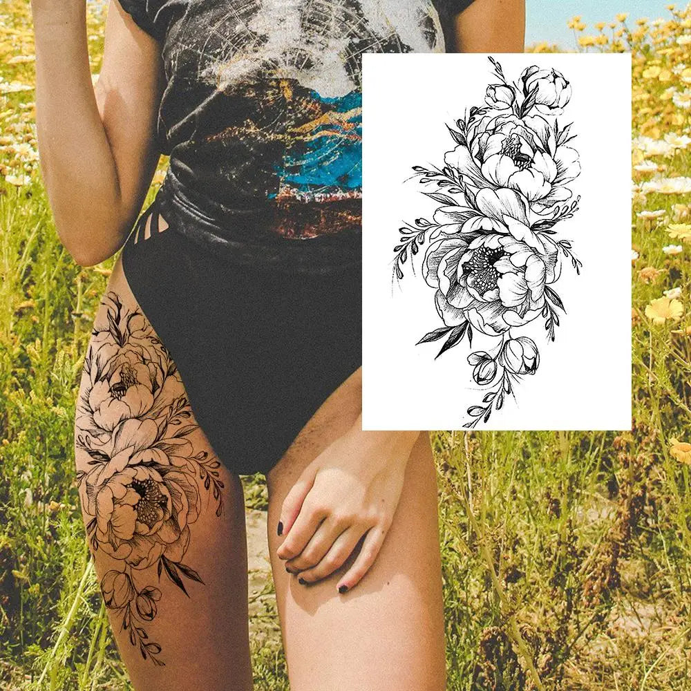 Large Temporary Water-proof Tattoos For Women