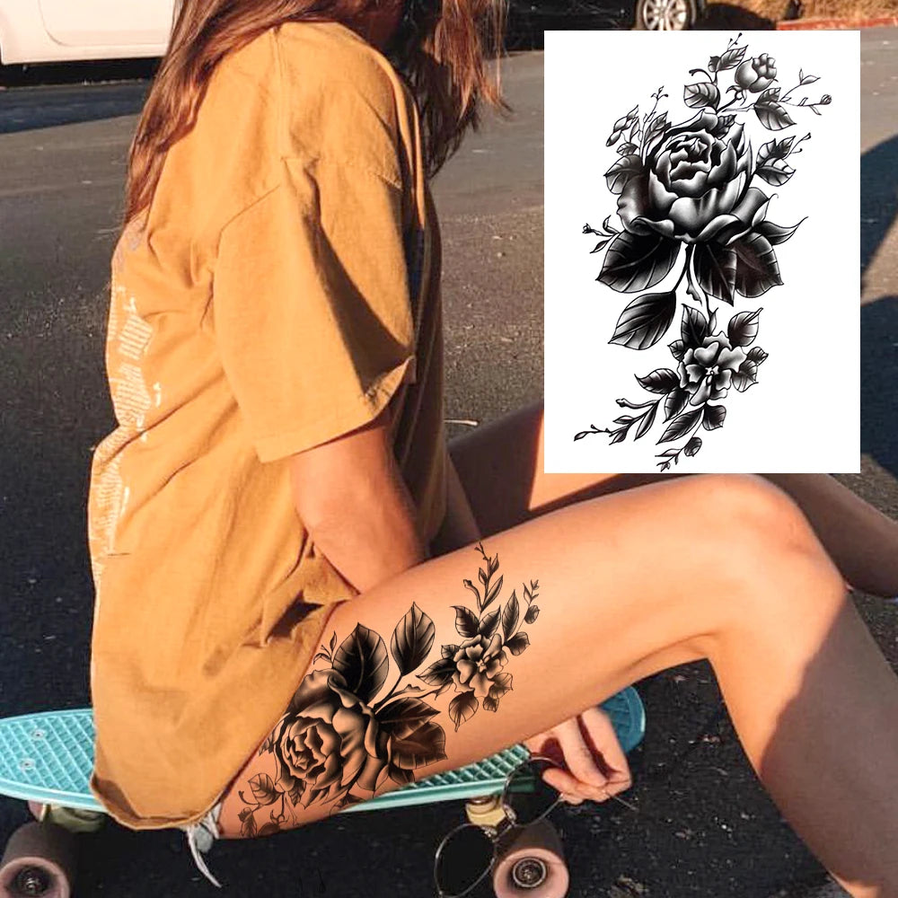 Large Temporary Water-proof Tattoos For Women