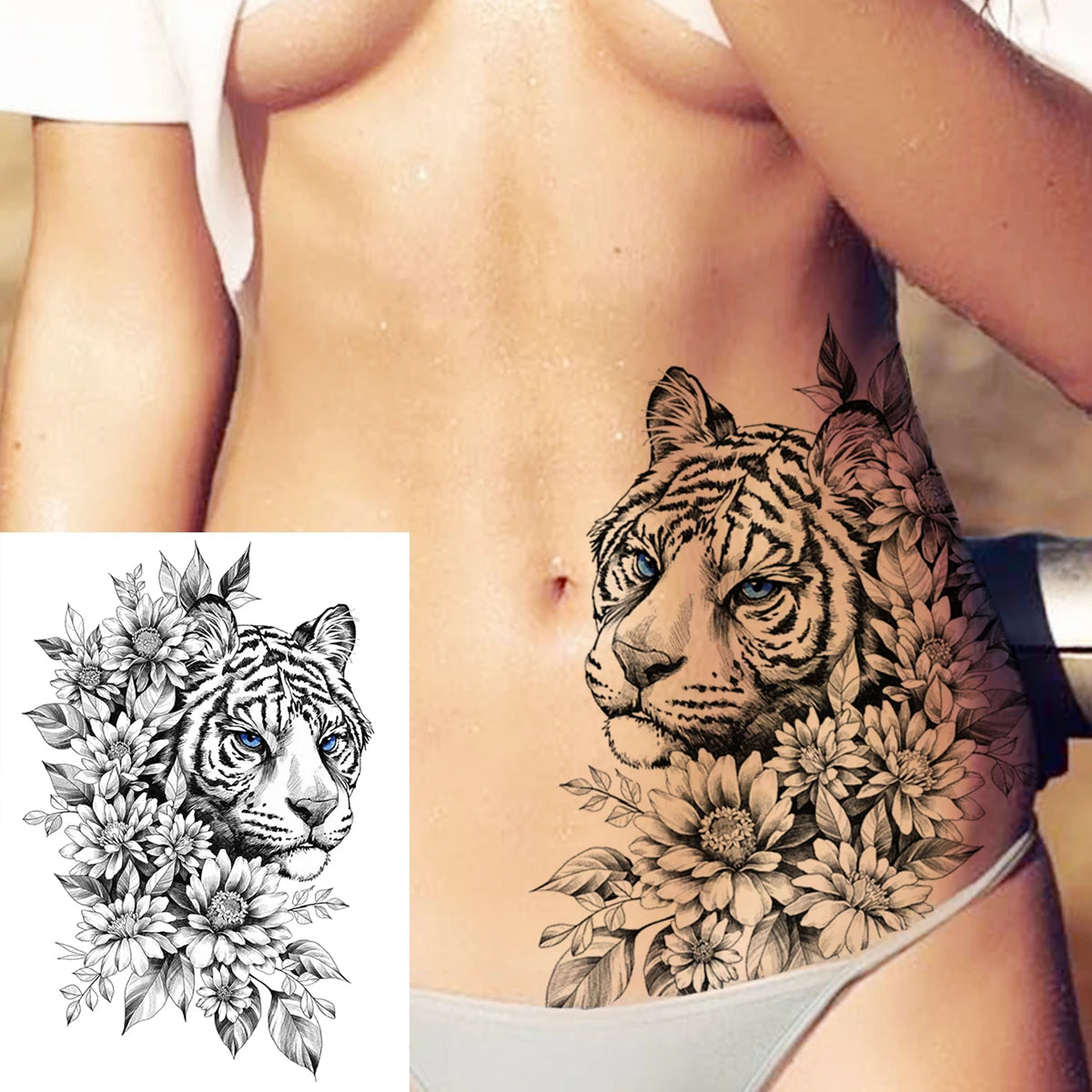 Large Temporary Water-proof Tattoos For Women